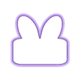 bunny ear name plaque 3.25 in.stl 4 sizes - Bunny Rabbit Ear Easter Plaque Name Cookie Cutter - SHARP cutting edges - So Versatile!