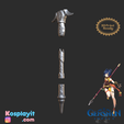 1_BL-10.png Genshin Impact - Kitain Cross Spear - Digital 3D Model Files - Divided for facilitated 3D Printing - Xiangling Cosplay