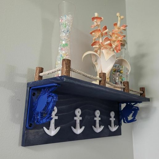 BLUE CRAB SHELF BRACKETS 3D model