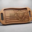 US-Wavy-Flag-Army-Seal-Tray-With-Handles-©.jpg US Wavy Flag Army Seal Tray With Handles - CNC Files for Wood (svg, dxf, eps, ai, pdf)