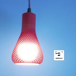 P7170421 copy.jpg 3D file Spiral pattern lampshade・Model to download and 3D print