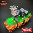 8.jpg Fichier STL FLEXI PRINT-IN-PLACE LOUP HURLANT ARTICULÉ・Objet pour imprimante 3D à télécharger