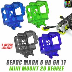 Mark-5-HD-GH11-Mini-20-Degree-Mount-1.jpg GEPRC MARK5 HD / MARK5 Gopro Hero 11 Mini Mount 20 Degree