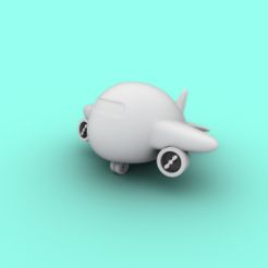 avion4.jpg OBJ file The plump plane・3D printable design to download
