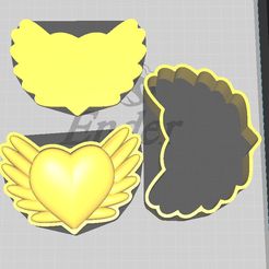 1.jpg STL file Bath Bomb Heart with Wings・3D printable design to download