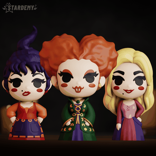 Hocuspocus Sanderson Sisters Halloween Winifred Sarah Mary Chibi