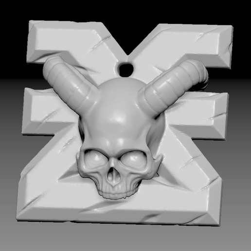 10.png STL file Chaos Gods symbol pendant・Model to download and 3D print, Argon