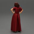 Girl-0004.jpg Fashion Pretty Woman Long Dress Posing Hands Hips 3D Print Model