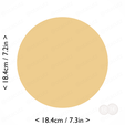 round_7.25in-cm-inch-cookie.png Round Cookie Cutter 7.25in / 184.15mm
