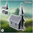 1-PREM.jpg Medieval wooden chapel with a stone base and access stairs (7) - Medieval Gothic Feudal Old Archaic Saga 28mm 15mm RPG