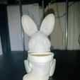 1-1.jpg Christmas rabbit with a pencil holder in the shape of christmas sock