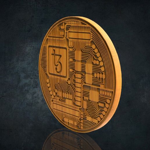 📁 btc bitcoin 3D STL Model for CNC Router, Artcam, Vetric, Engraver ...