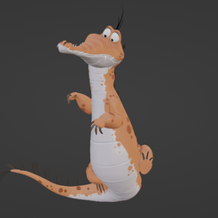 1.png 3D-Datei Niedliches Krokodil・Design für den 3D-Druck zum Herunterladen