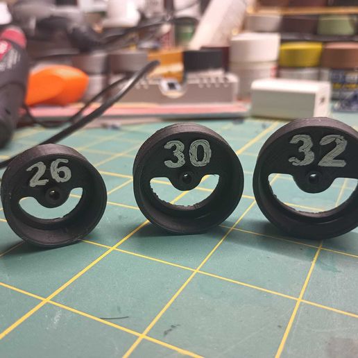 1/25 Wheel mockups for scale models