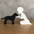 WhatsApp-Image-2023-01-04-at-11.13.44.jpeg Girl and her Labrador Retriever (afro hair) for 3D printer or laser cut