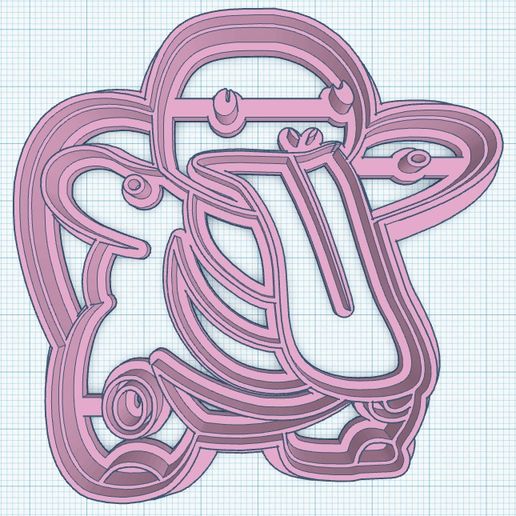 Lickytung Cookie Cutter 3D model