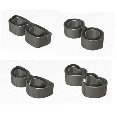 Mini Sunglasses Fondant Cutter - 3D model önizlemesi