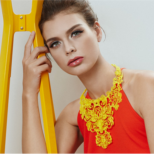 Lace Statement Necklace 3D model