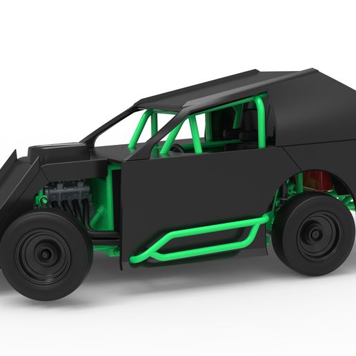 Mod Lite Race car while turning Scale 1:25