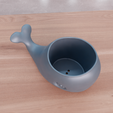untitled2.png 3D Cute Whale Planter Pot for Indoor with 3D Stl File & Planter Pot, 3D Printed Decor, Whale Art, Desk Planter, 3D Printing, Indoor Planter