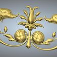 Decor-31-04.jpg STL file Bas-relief dolphins original real 3D Relief Round Rope Rosette For CNC building decor ceiling or wall mounting for decoration cd-31 3d print・3D print model to download