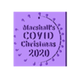 COVID_ornament_v3.stl COVID Christmas Ornament (CUSTOM NAME)