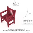BACKYARD-BENCH-AND-SEAT-MINIATURE-FURNITURE.png Backyard Bench And Seat Miniature Furniture, Miniature Bench Furniture