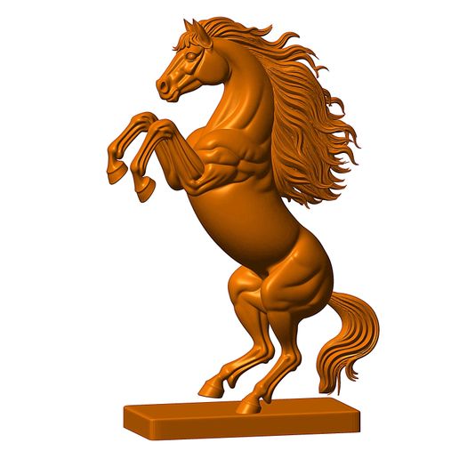 Horse jumping statue