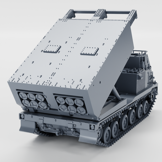 5.png M270 MLRS (Multiple Launch Rocket System) (US, Cold War) (1:56 and 1:100 scale)