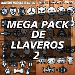 mega-pack-de-llaveros-2.jpg Файл STL МЕГА КОМБО 2 " 5 УПАКОВОК БРЕЛОКОВ ДЛЯ КЛЮЧЕЙ " / БРЕЛОК ДЛЯ КЛЮЧЕЙ・Модель для загрузки и 3D-печати