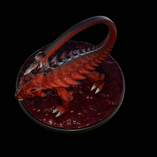 Agascorpion-highpoly-13.png Agascorpion hell monster statue fantasy agama / Scorpio POSE 1