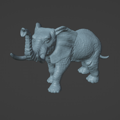 1.png Fichier STL Éléphant・Plan à imprimer en 3D à télécharger