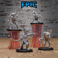 3283-3286.png Archivo 3D Undead Pirate Crew Set ‧ DnD Miniature ‧ Tabletop Miniatures ‧ Gaming Monster ‧ 3D Model ‧ RPG ‧ DnDminis ‧ STL FILE・Plan de impresión en 3D para descargar
