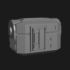 space crateeee.png Download STL file Space Crate (28mm sci fi space opera miniatures terrain piece) • 3D printing object, davewoodrum