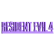 Resident_evil_4_logo.stl Residual Evil 4 Remake Logo