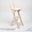 762820fa93bcde4f7314f7098a19485a_display_large.jpg Free STL file Height Adjustable Bar Stool cnc・Template to download and 3D print