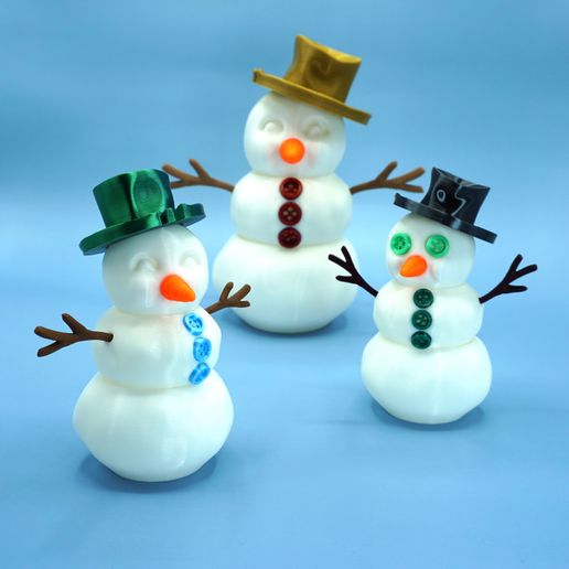 ☃️ Articulated Snowman・ 3D File for ・Cults
