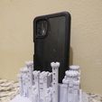 P1090557.jpg PRINTABLE ROMAN CASTLE - SMARTPHONE STAND CELL PHONE HOLDER WITH GEM HOLDING URNS