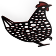 Chicken-1-no-backing.png Wall decor art - Multi colour Chickens set of 3