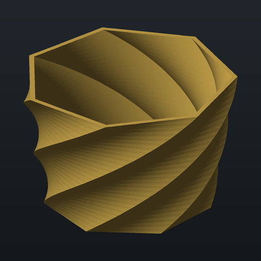 Twisted Heptagonal Planter 60mm