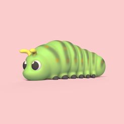 Cod204-Little-Caterpillar-2.jpeg Archivo 3D Pequeña oruga・Diseño de impresión en 3D para descargar