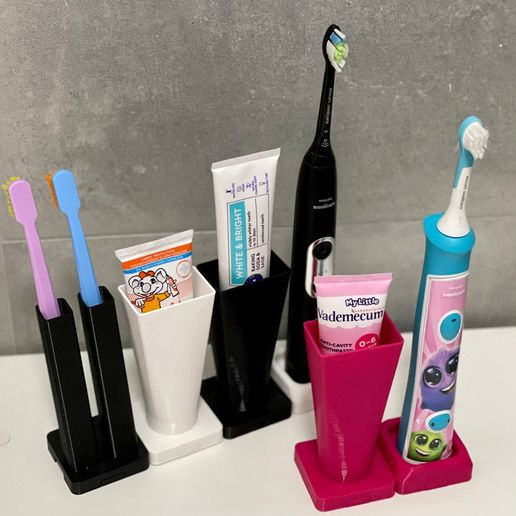 Variable stand for toothbrushes and toothpaste 3D model