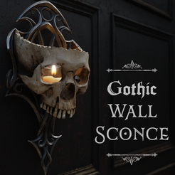 Skull Sconce Cover IG_Cults.png Gothic Wall Sconce