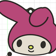 MELODY.png LLAVEROS KUROMI Y MELODY / PORTA-CHAVES MELODY E KUROMI