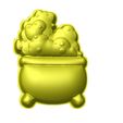 B.jpg Bubbly Witch Cauldron Solid Model Relief for mold making Vacuum forming, silicone mold making soap bath bomb