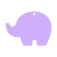 Llavero Elefante (1Blanco).stl Elephant Keychain