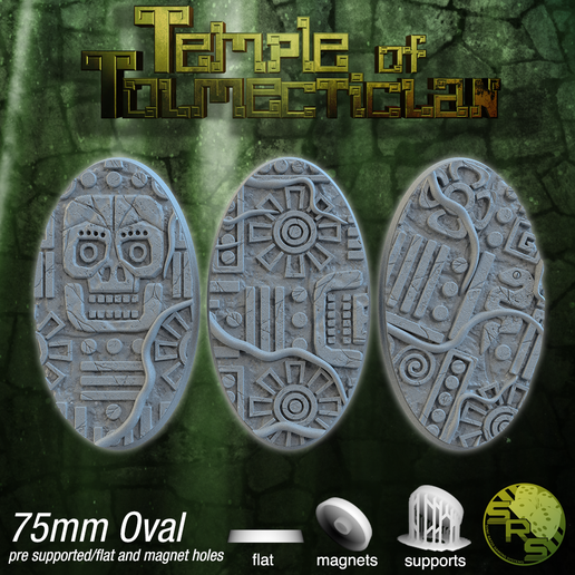 🟪 Aztec Bases・ 3D File for ・Cults