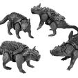 Dire-rats-teeth-2-armoured-Mystic-Pigeon-Gaming.jpg dnd Giant Dire Rats and Rat Swarms (resin miniatures)