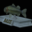 Bass-mount-statue-15.png fish Largemouth Bass / Micropterus salmoides open mouth statue detailed texture for 3d printing