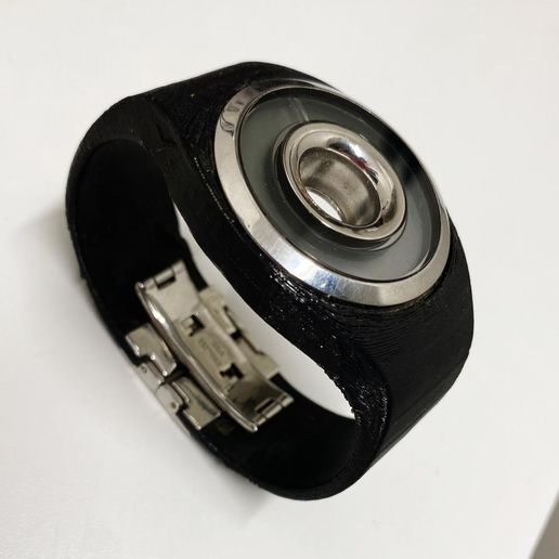 レア】フォッシル腕時計O-RING FOSSIL STARCK Fossil Philippe Starck watch O-Ring - Metal Band with Orange